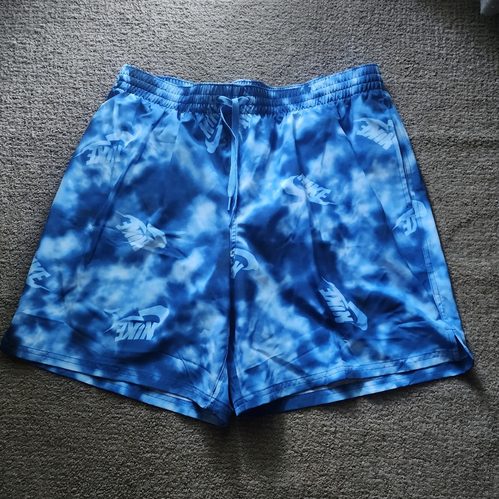 Nike Light Blue Athletic Board Shorts